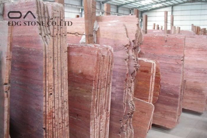 Iran Red Travertine Stone Slabs