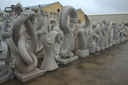 large stone garden statues
