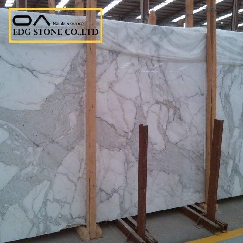 Statuario white marble slabs
