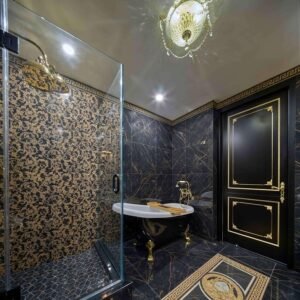 black and gold marble