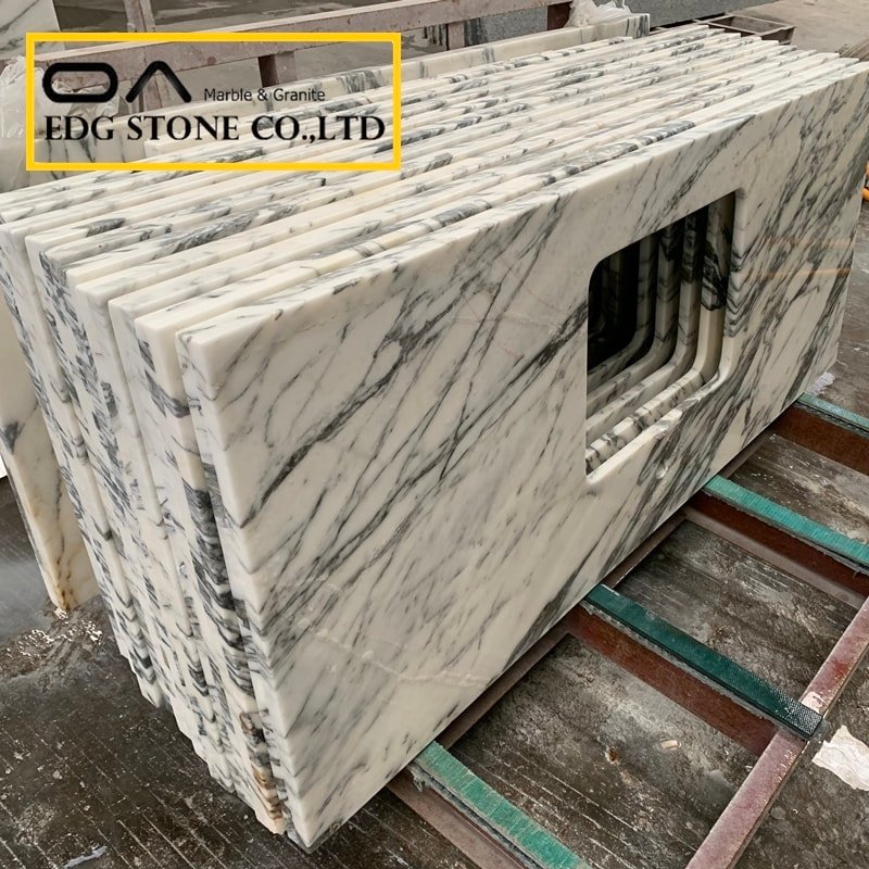 Arabescato White Marble Bathroom