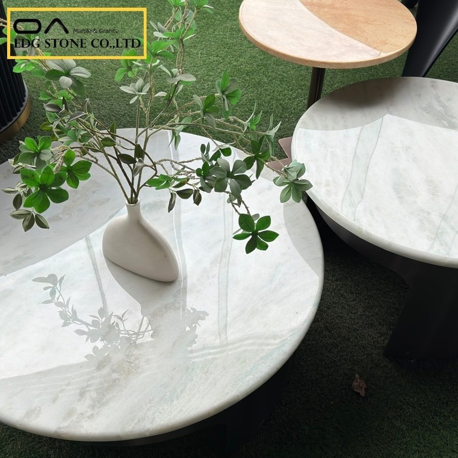 Bianco Statuario Marble Table Tops