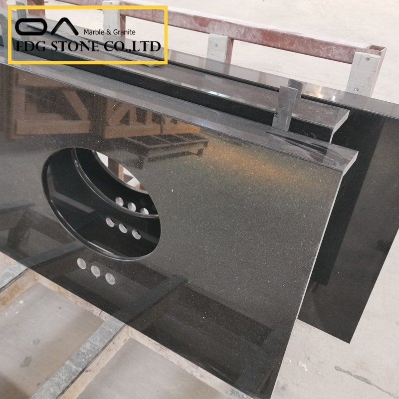 Black Galaxy Granite Bathroom