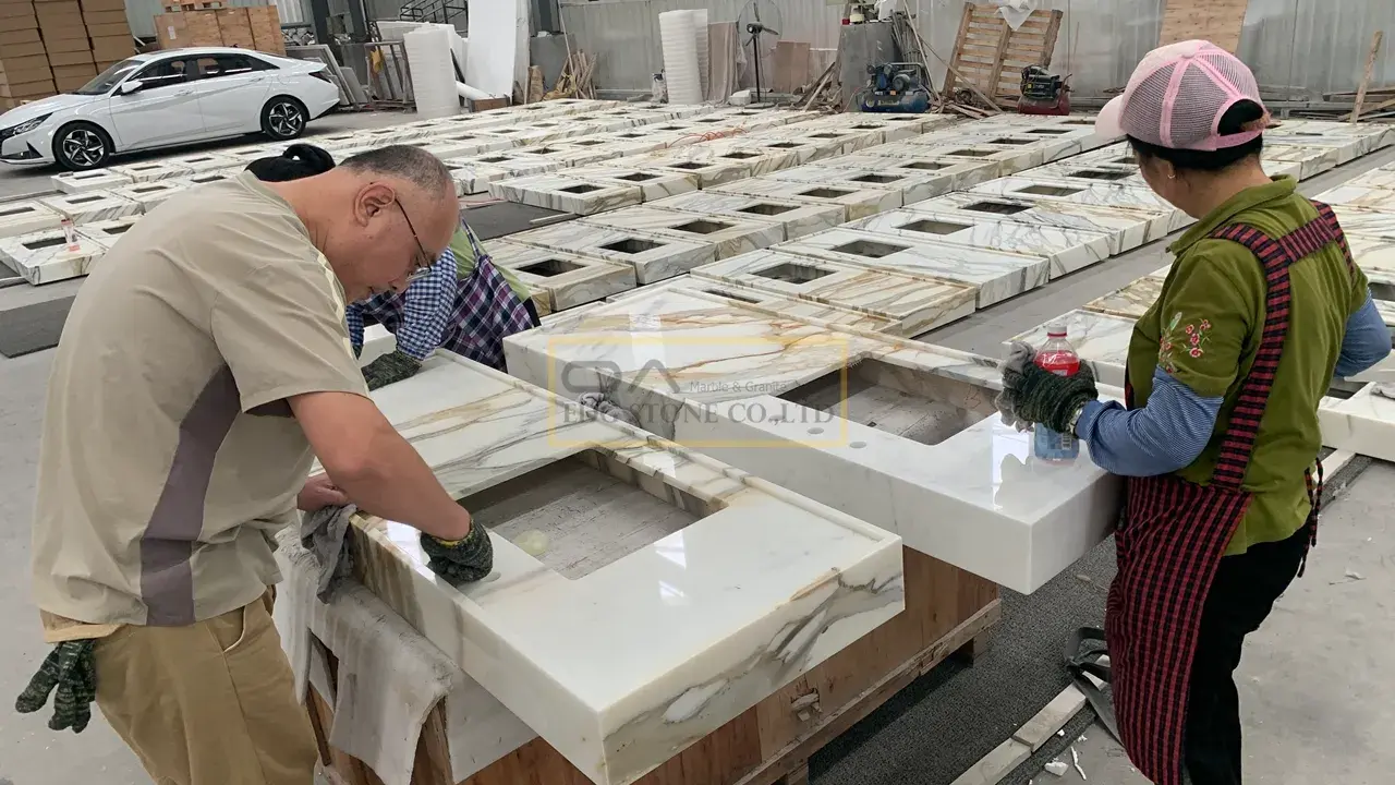 Calacata Oro Marble countertops