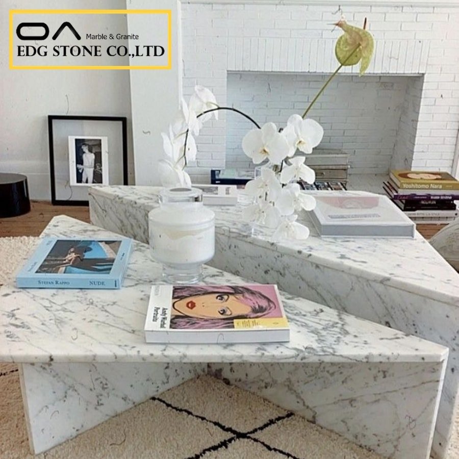 Carrara White Marble Table Tops