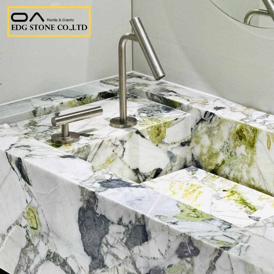 Ice Green Marble Bathroom