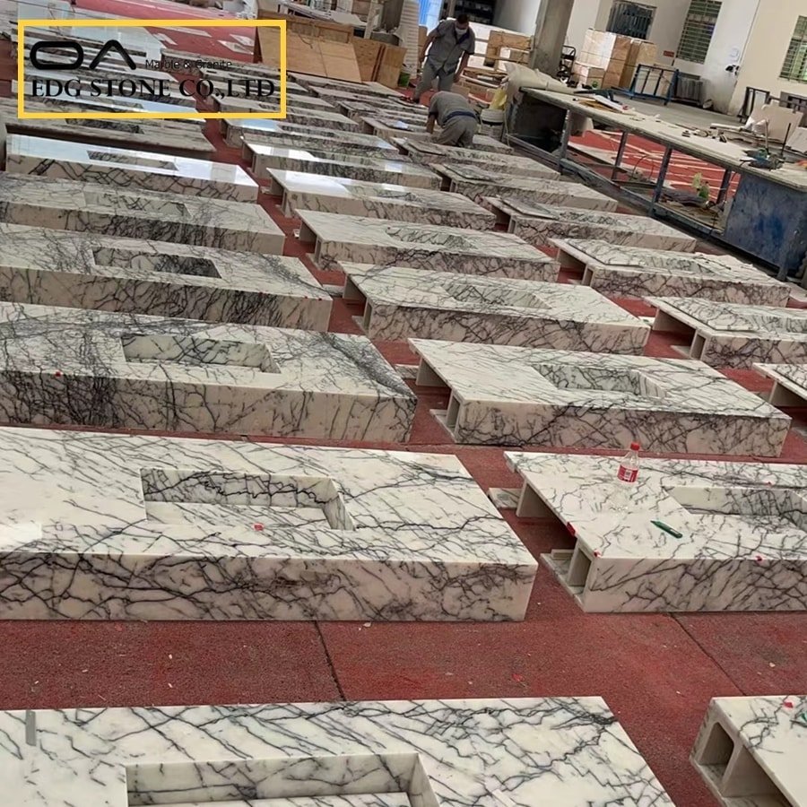 Milas Lilac Marble Bathroom