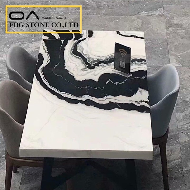 Panda White Marble Table Tops