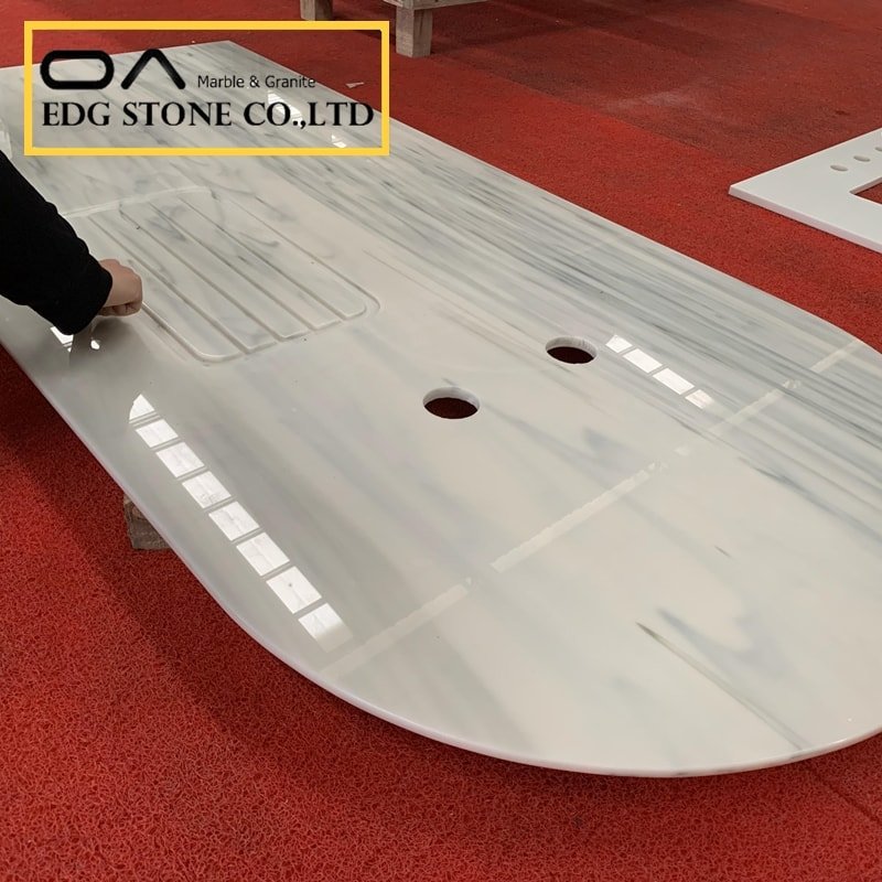 White Nano Glass Stone Table Tops