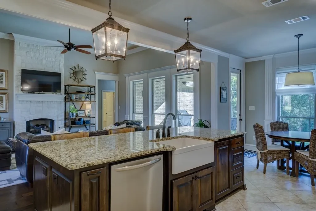 white granite countertops