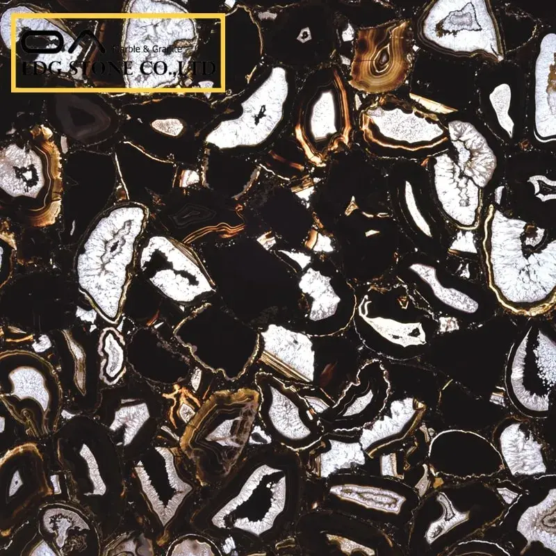 Black Agate With Gold