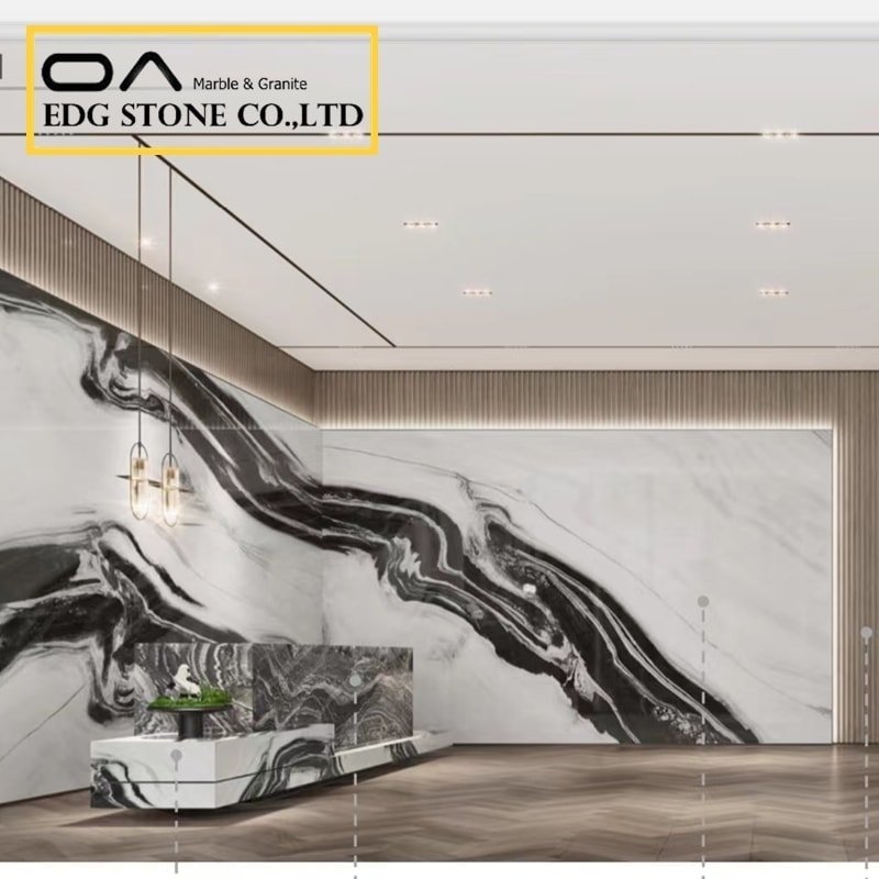 panda white marble countertops