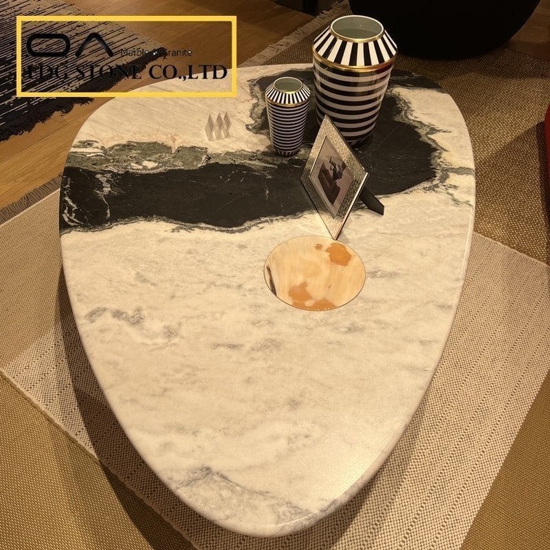 panda white marble table