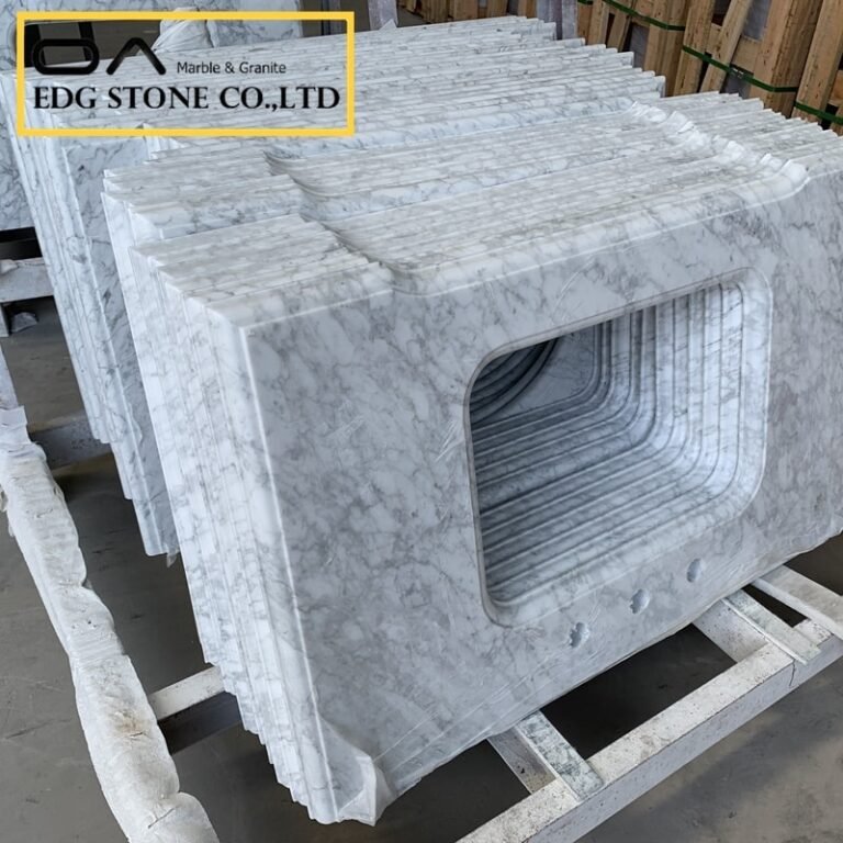 How to cut marble vanity top