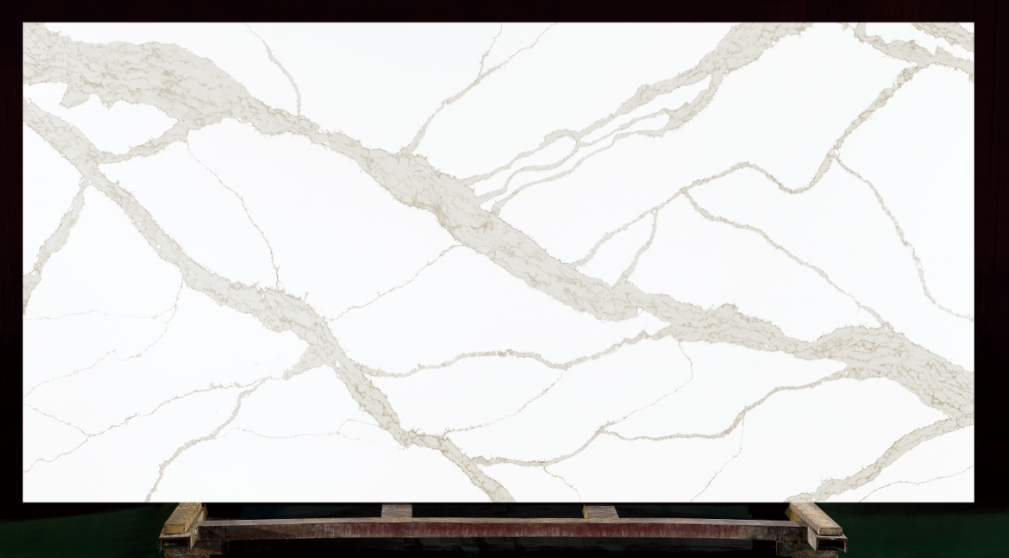 Calacatta white quartz slabs