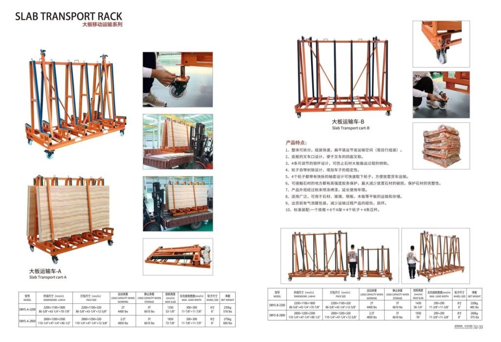Stone Slab Transport Rack