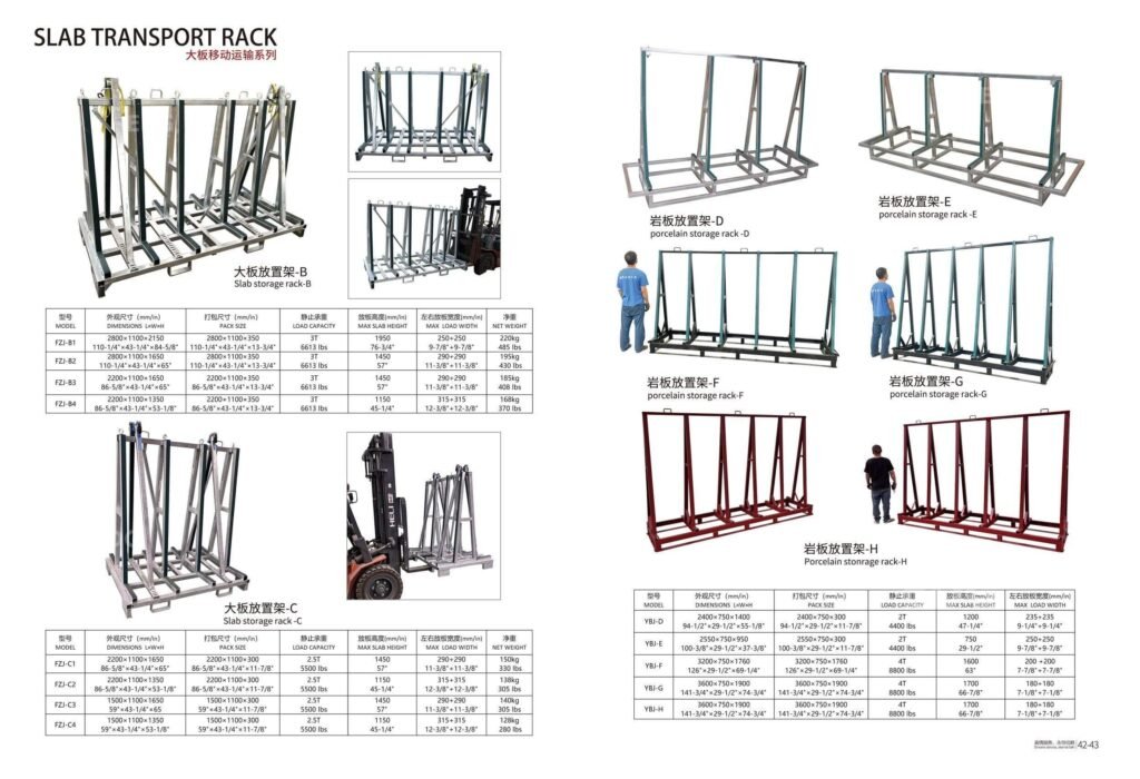 Stone Slab Transport Rack