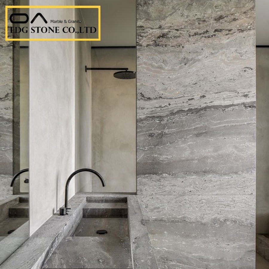 marble and wood interior design