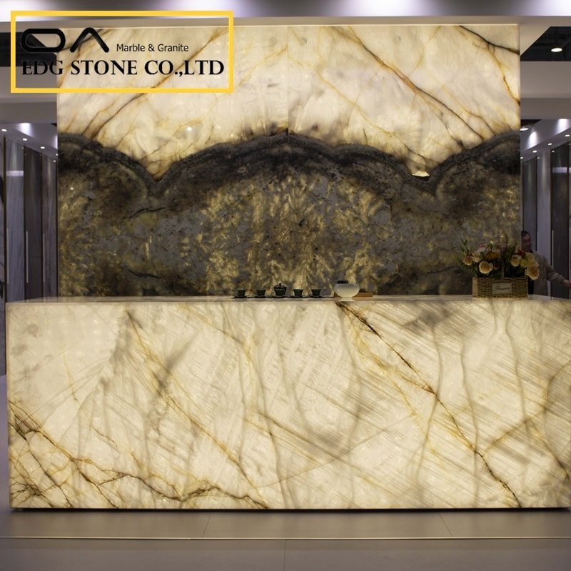 Backlit quartzite applications