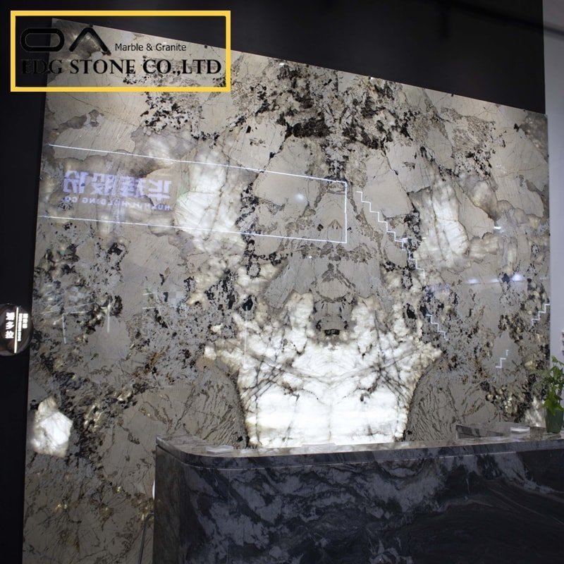 Backlit quartzite interior design