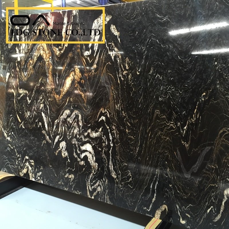 Black Cosmic Leather Finish Granite