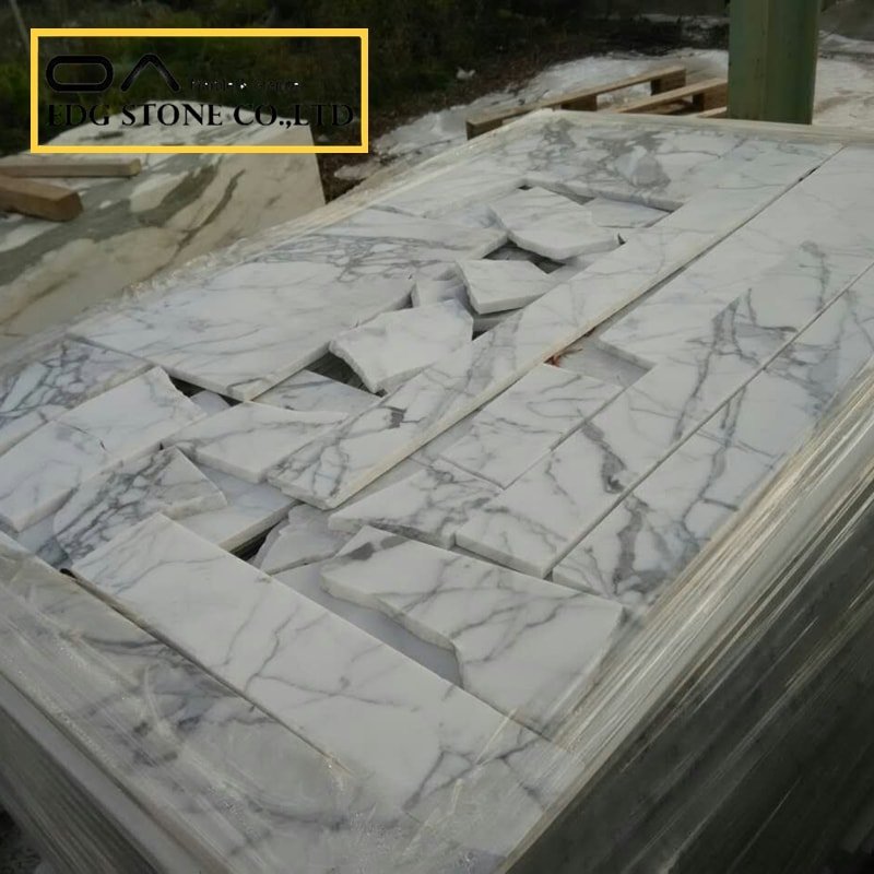 Carrara marble etching