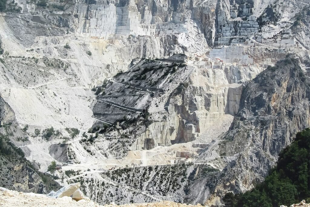 Carrara marble mountain