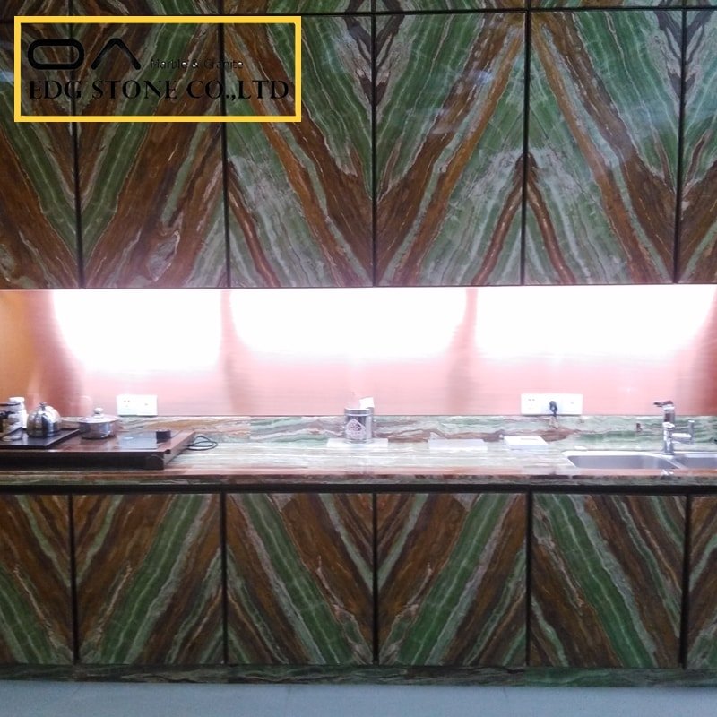 onyx slab shower
