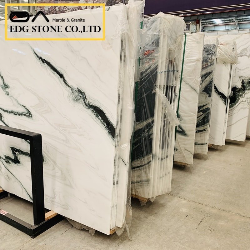 panda white marble slabs for sale