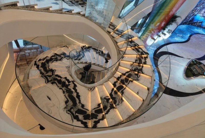 panda white marble tile