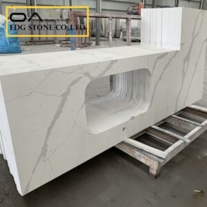 cut quartz countertop for sink