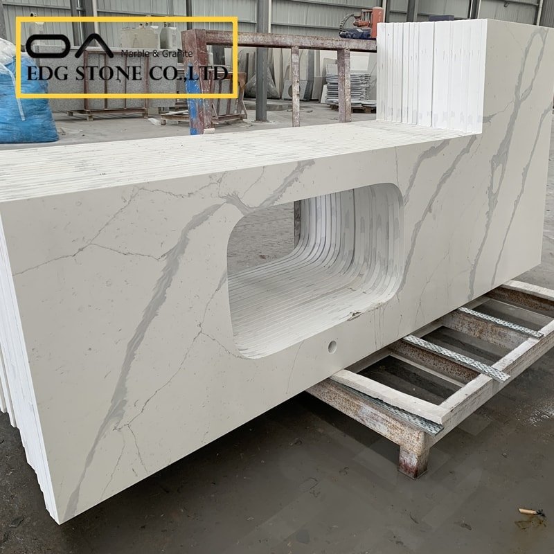 cut quartz countertop for sink