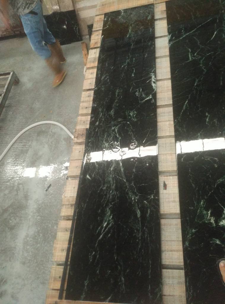 how to polish green marble