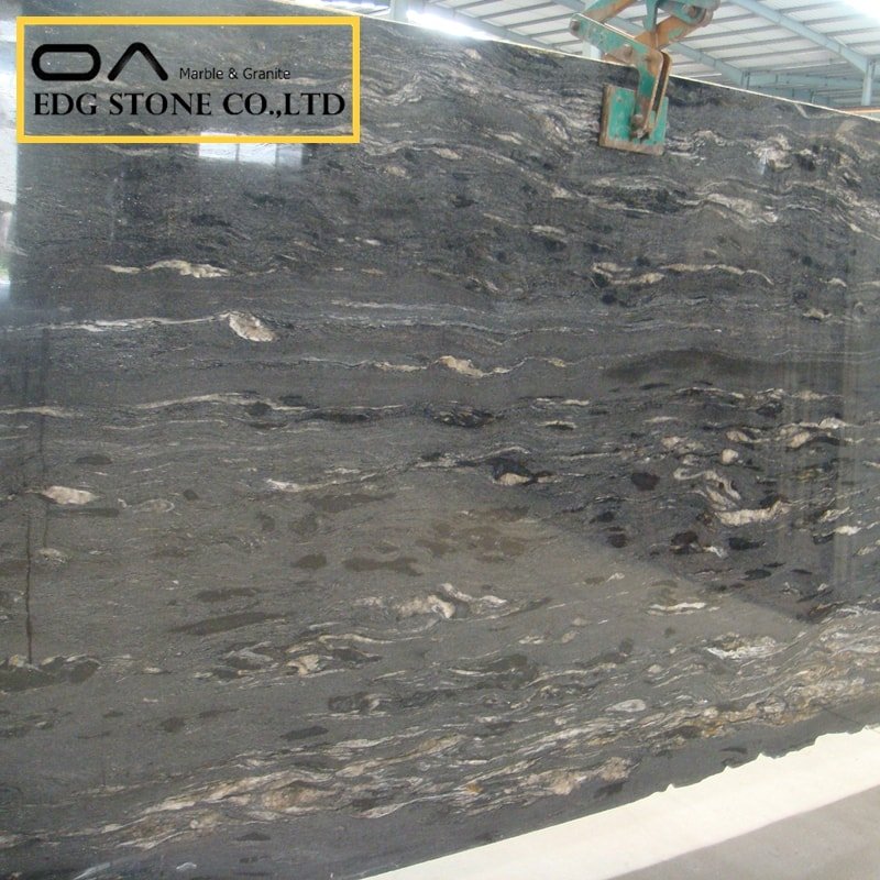 Black Diamond Quartzite 3cm leathered slab factory