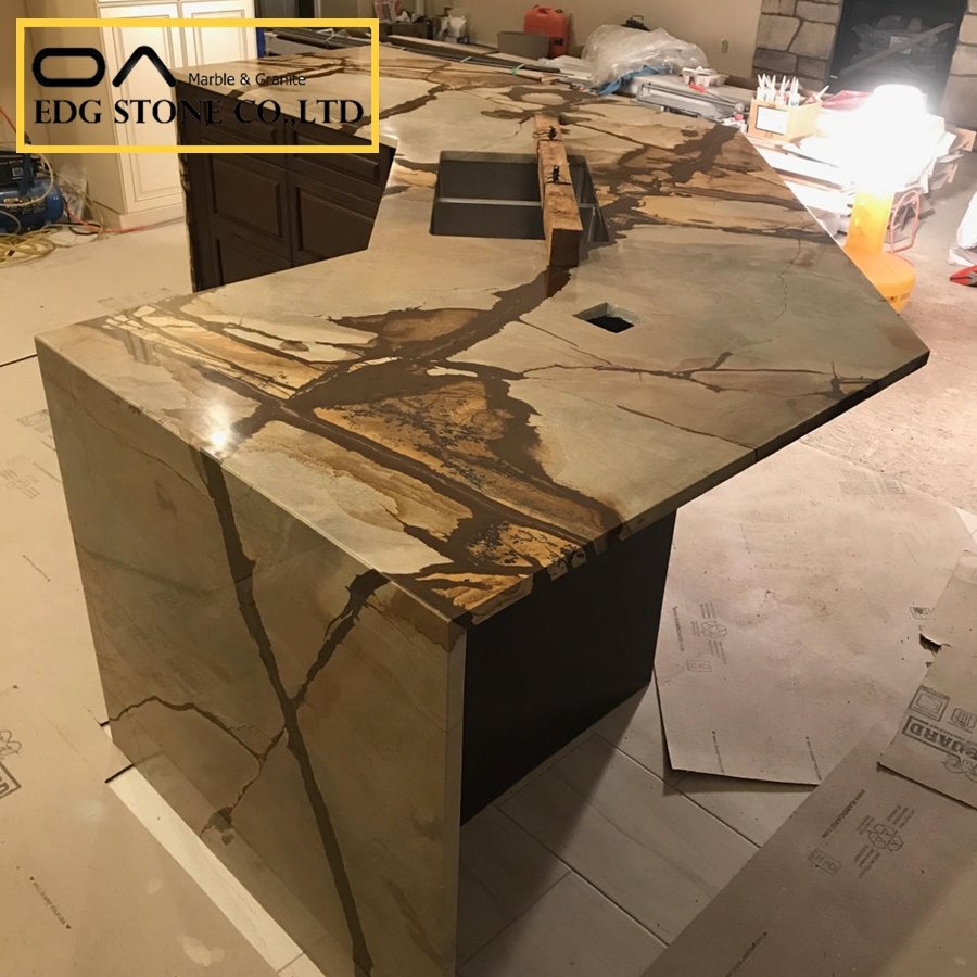 Blue Roma quartzite price per sq ft installed