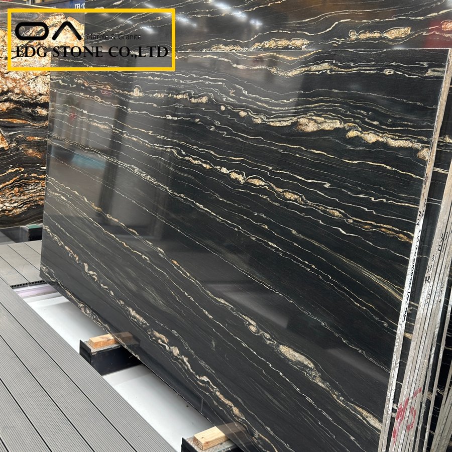 magma black granite tiles