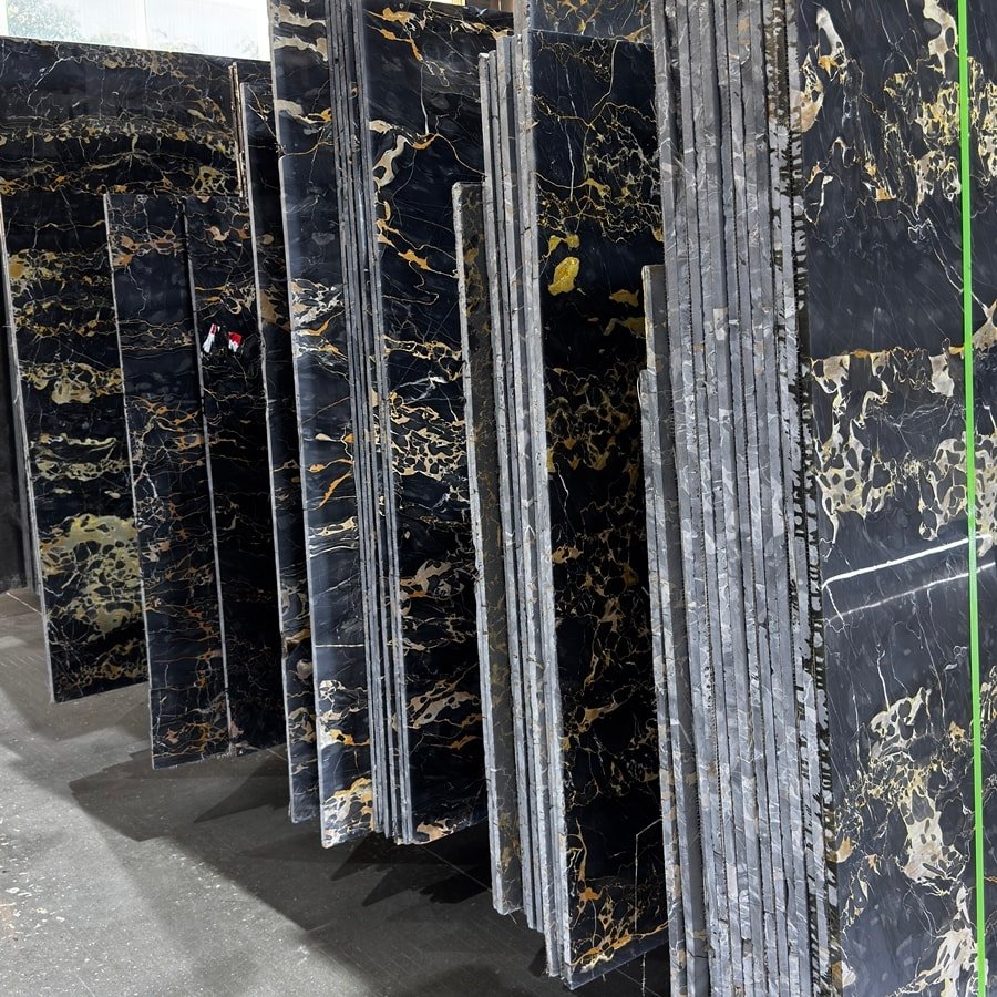 Black Portoro Marble Stone Factory