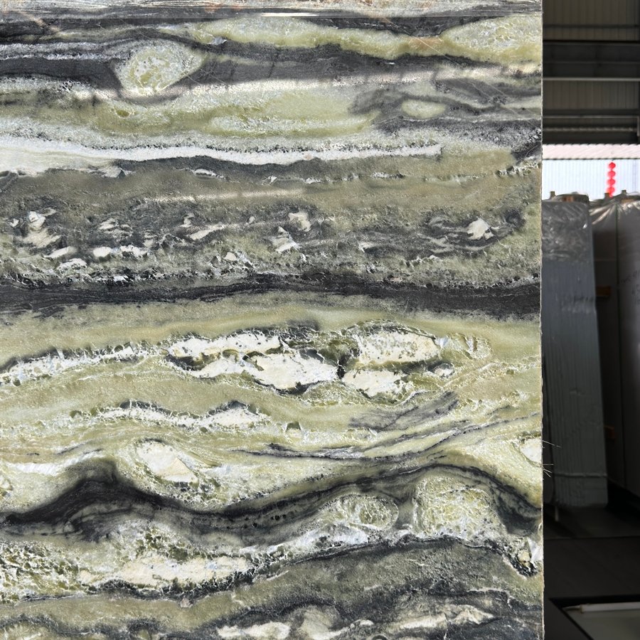 Dedalus Twilight green marble polished 2cm slab wholesale