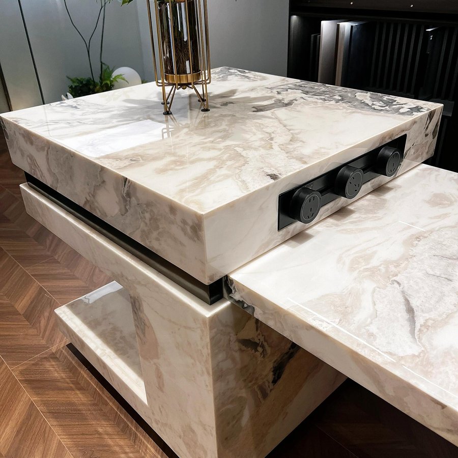 Fendi white marble dining table