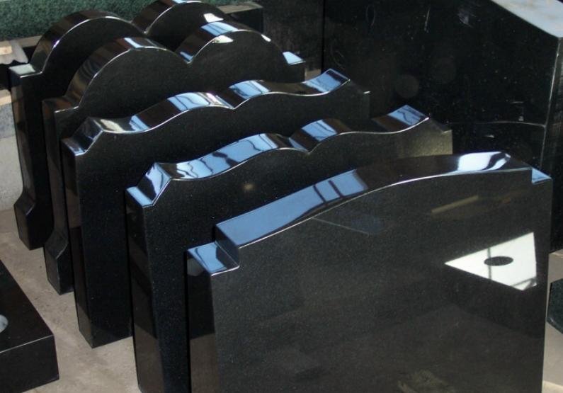 black granite headstones