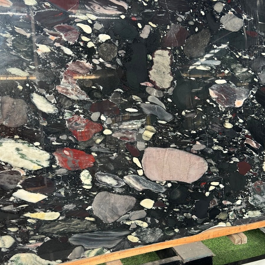 black marinace granite kitchen