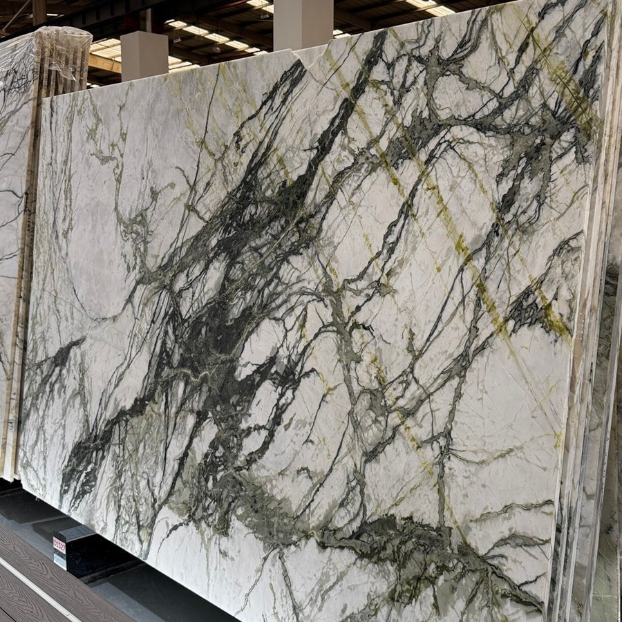 calacatta verde 3cm slab supplier factory