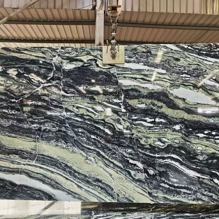 deep green marble