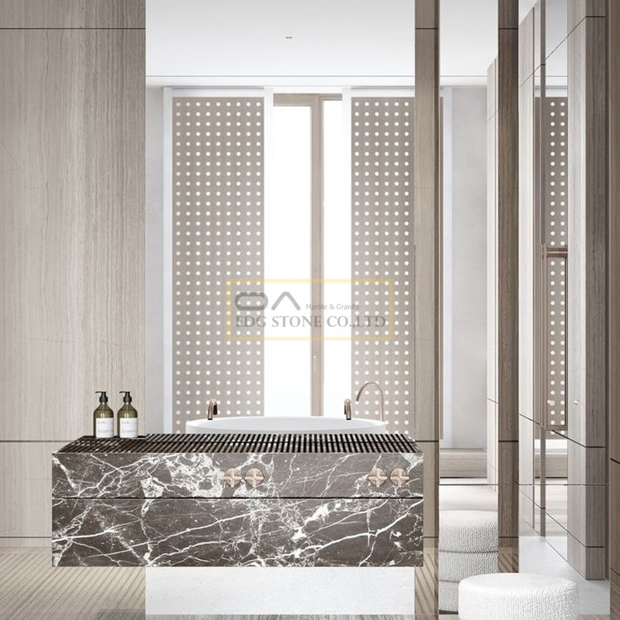 floating vanity with vessel sink