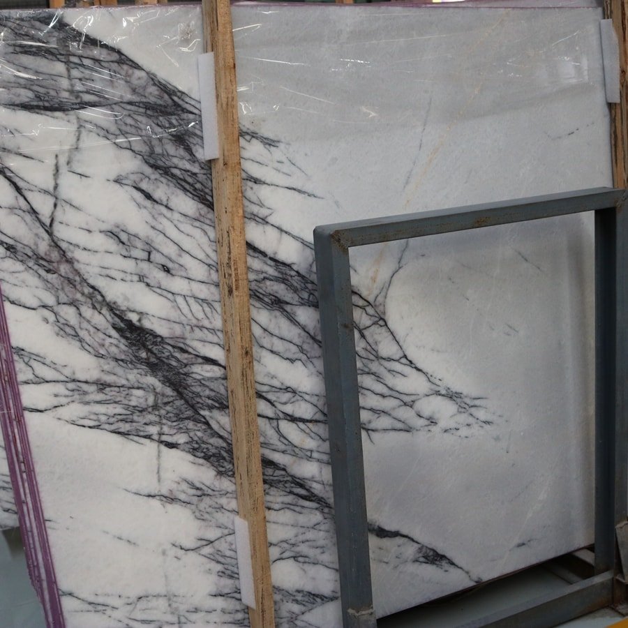 milas lilac white marble