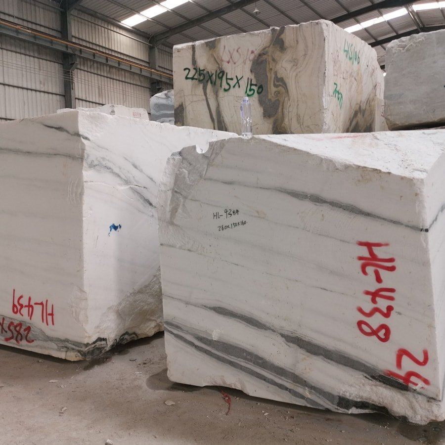 panda white marble blocks