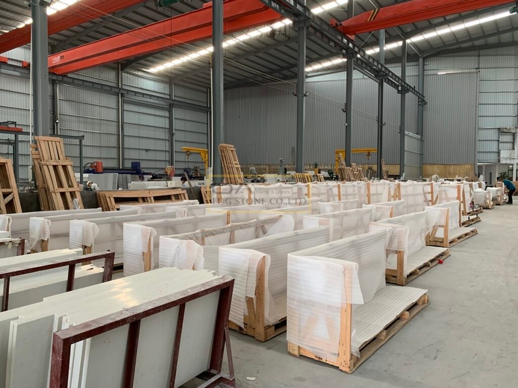wholesale stone countertop factory live QC inspection