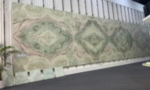 Book matched marble slabs