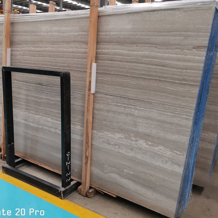 Dark Grey Wood Marble Slabs