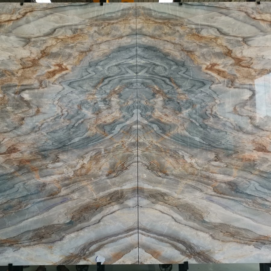 Impression Lafite Marble Bookmatched Slabs